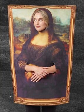 Halloween Mona Lisa Face-In-Hole Costume Tunic
